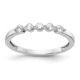 thumbnail image 1 of Solid 14k White Gold 5-stone Simulated CZ Ring, 1 of 1