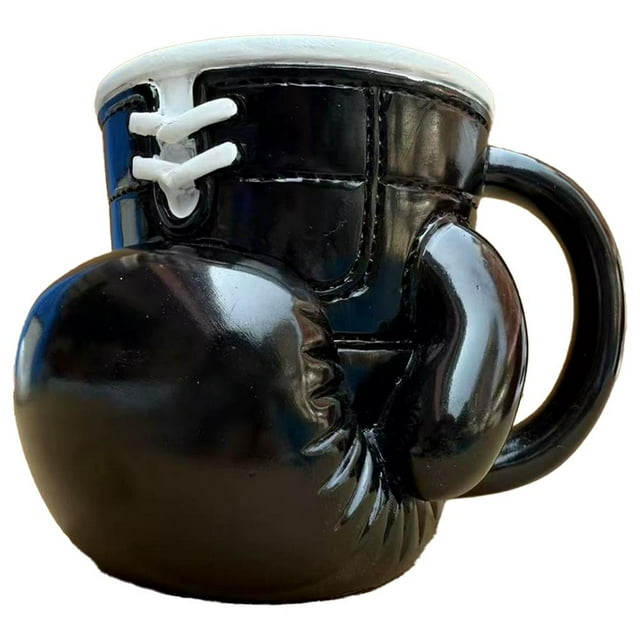 Tasse en Forme de Gant de Boxe pour les Amateurs de Sport Capacité 200ml, Mélange de Résine et d'Acier Inoxydable