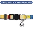 thumbnail image 5 of Pawtitas Pet Multicolor Cat Collar Safety Buckle Removable Bell Cat Collar Kitten Collar Blue / Orange / Yellow Cat Collar, 5 of 7