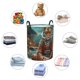 thumbnail image 4 of Balery Pond Meditating Tiger Cesta de ropa redonda con asas, impermeable, independiente, para ropa, juguetes, dormitorio y familia-Small, 4 of 6