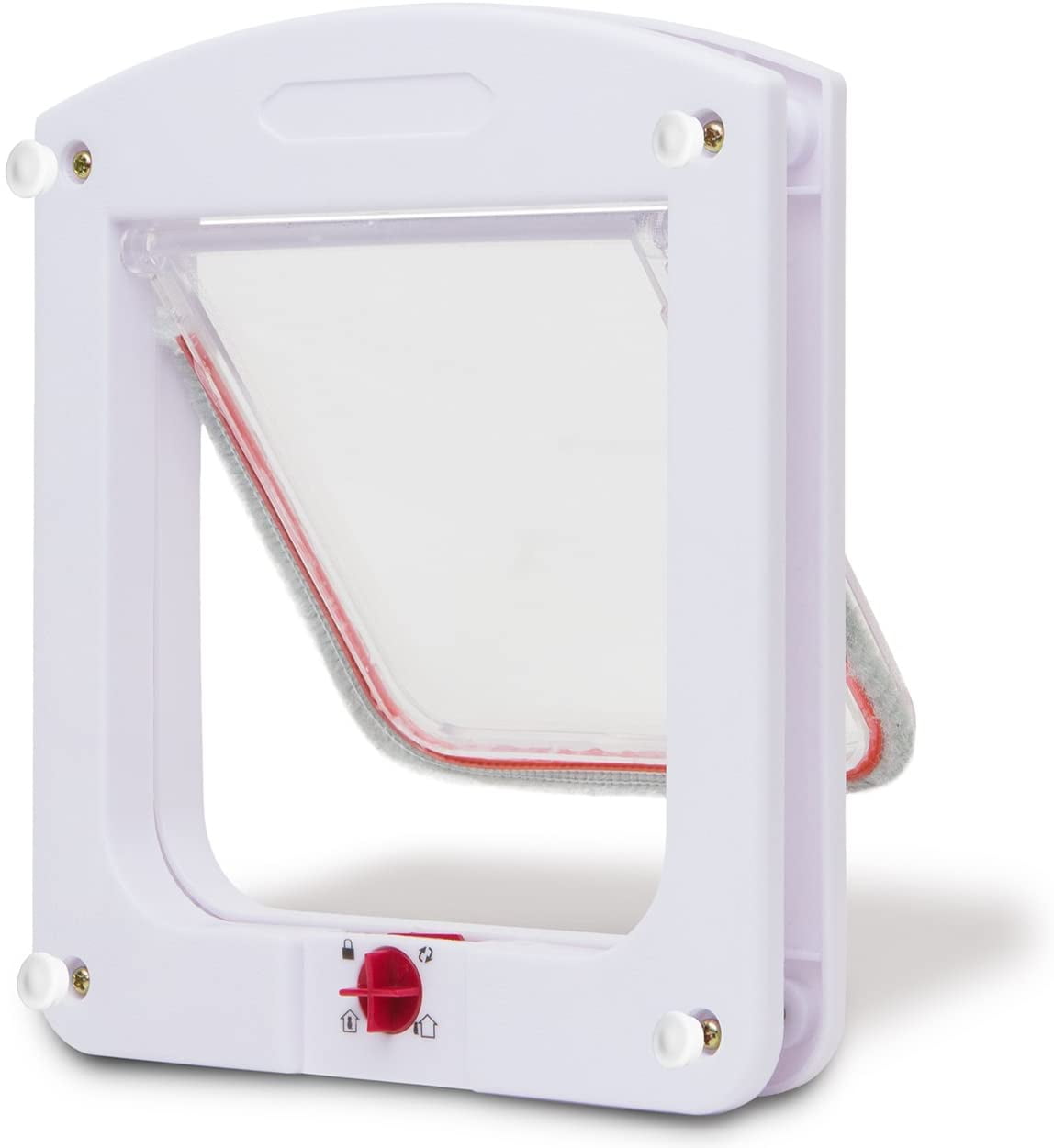 Pet Door Cat Flap Dog Door 4 Ways of Locking Security Barrier Flap