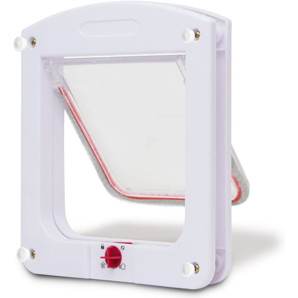 Pet Door Cat Flap Dog Door 4 Ways of Locking Security Barrier Flap