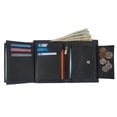 thumbnail image 2 of TexanBull Men's Cowhide Leather Large European Trifold Wallet Hipster, 2 of 7