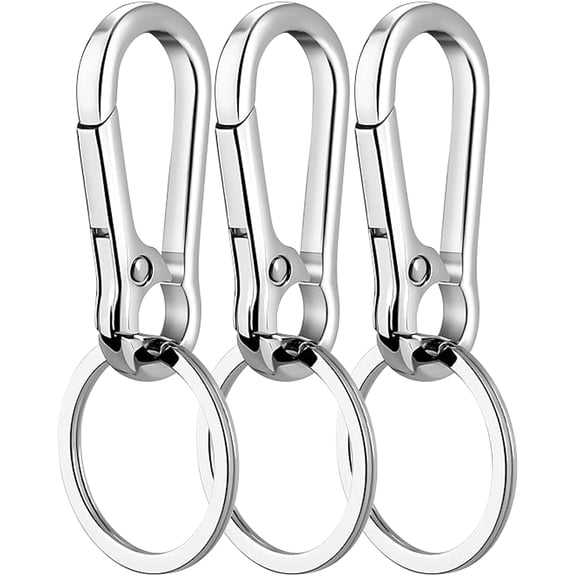 Key Ring Keychain Keyrings Key Chain Holder Clip Key Organizer Key Chain Ring for Men and Women, 3 Pack