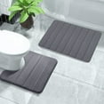 thumbnail image 4 of Soft Foam Bathroom Rug & Toilet Mat Set | Non-Slip Bath Mat | Super Absorbent & Machine Washable | Modern Style for Kids & Adults, 4 of 7