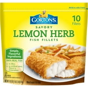 Gorton's Lemon Herb Fish Fillets, 18.3 oz., 10 ct Stand-Up Bag