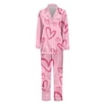 thumbnail image 6 of XIYON Womens Pajama Sets Valentines Pajama Heart Printed Sleepwear Long Sleeve Top And Pants Soft Cozy Loungewear Comfy Pjs Outfits, 6 of 6
