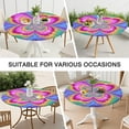 thumbnail image 7 of Colorful Tie Dye Pattern Round Fitted Tablecloth with Elastic Edge,Dining Table Cover Waterproof,Outdoor Round Tablecloth for Camping,Dining,Indoor and Outdoor, 7 of 7