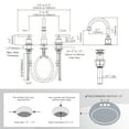 thumbnail image 6 of Wowow Two-Handle 8" Widespread  Bathroom Faucet with Supply Line and Pop Drain in Brushed Nickel and Black, 6 of 7