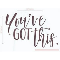 You've Got This Inspirational Wall Art Stickers Vinyl Lettering Decals Home Decor Quote 23x15-Inch Eggplant