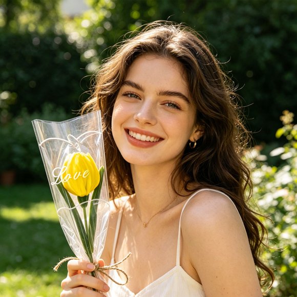 Single Artificial Flower with Bag Bouquet, Fake Flower, Artificial Flower, F