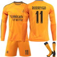 thumbnail image 1 of 2425 Real Madrid Football Shirt No. 5 Bellingham 7 Vinicius Jr. Long Sleeve Football Shirt Set for Adults and Kids No.11 RODRYGO qd No.11 RODRYGO, 1 of 2
