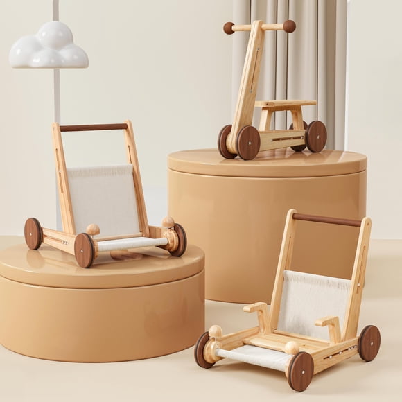 Baby Walker Woodtoe Montessori 4 en 1 con velocidad ajustable
