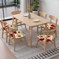 thumbnail image 6 of Pioneer Flower Seat Covers for Dining Room Chairs Set Of 6,Stretch Printed Washable Chair Seat Cover with Elastic Ties and Button,Removable Waterproof Couch Cushion Covers, 6 of 6