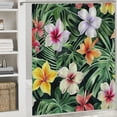 thumbnail image 6 of Orinice Tropical Palm Leaves Bathroom Set with Shower Curtain and Rugs Accessories, Tropical Floral Tropical Shower Curtain for Bathroom Summer Flowers Bathroom Decor 36x72, 6 of 7