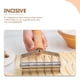 thumbnail image 4 of Cortador de masa de acero inoxidable con mango de madera y rejilla para masa, utensilios de cocina para el hogar., 4 of 7