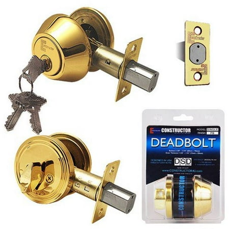 Deadbolt Door Lock Set with Single Cylinder, Polished ...