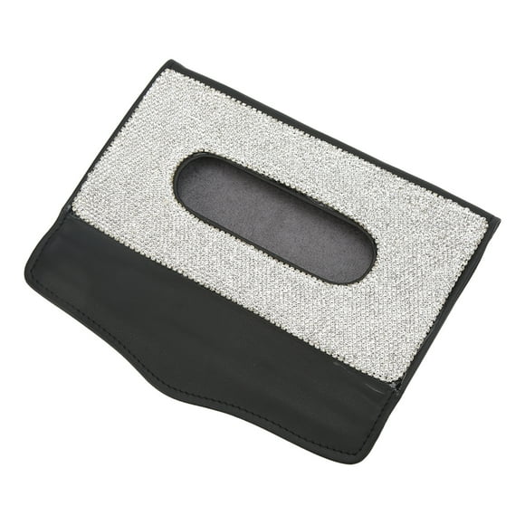Solio de Tisas de Sun Visor, Estuche de Toalla de Papel de Rhinestone de Rhinestone de Moda Universal Para Automóvil