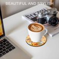 thumbnail image 6 of Thanksgiving Coasters Set of 4, Absorbent Coasters for Drinks, Orange Maple Leaf Pumpkin Harvest Fall Coaster for Desk Coffee Table Protection, Home Decor House Warming Gifts 4", 6 of 8
