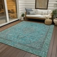 thumbnail image 6 of Addison Rugs Chantille Indoor/Outdoor Traditional Global Aqua Washable Rectangle Rug, 10' x 14', 6 of 6