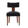 thumbnail image 5 of Hassch 2 Pack Linen Fabric Upholstered Chairs, Modern Armless Dining Chair, Side Chair with Wood Legs for Living Room, Kitchen, Black, 5 of 11