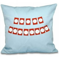 Simply Daisy 16" x 16" Happy Holidays Banner Word Print Pillow