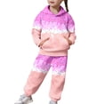 thumbnail image 3 of Gaexia Boys Sweatsuit Set Sweat Suits for Boys Sweatshirt and Sweatpant Warm Up Suit Loose Fit Hoodie Sets 2 Pieces Boys Tracksuit Size 7 Athletic Clothes,za20-Purple,130, 3 of 8
