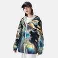 thumbnail image 3 of Fotbe Colorful Stained Glass Deer Chaqueta con Protección Solar UPF 50+ para Hombre y Mujer, Camisa con Capucha y Bolsillos-3X-Large, 3 of 7