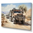 thumbnail image 2 of Designart "War Machine Chronicles Gulf War Convoy I" Military Wall Art Living Room, 2 of 5