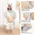 thumbnail image 3 of FORMRS Wearable Blanket Hoodie with Sleeves for Kids Cozy Flannel Sweatshirt, Gray Seashell, 3 of 7