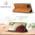 thumbnail image 3 of Compatible with Samsung A22 5G Wallet Case, PU Leather Flip Folio Case with Card Holders RFID Blocking Kickstand [Shockproof TPU Inner Shell] Phone Cover For Samsung Galaxy A22 5G, Brown, 3 of 11