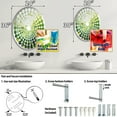 thumbnail image 4 of Designart "Botanical Quarters with a Quirky Twist" Pop Art Radial Dot Round Wall Mirror - Abstract Oval Printed Decorative Mirror - Multiple Color Options, 4 of 5