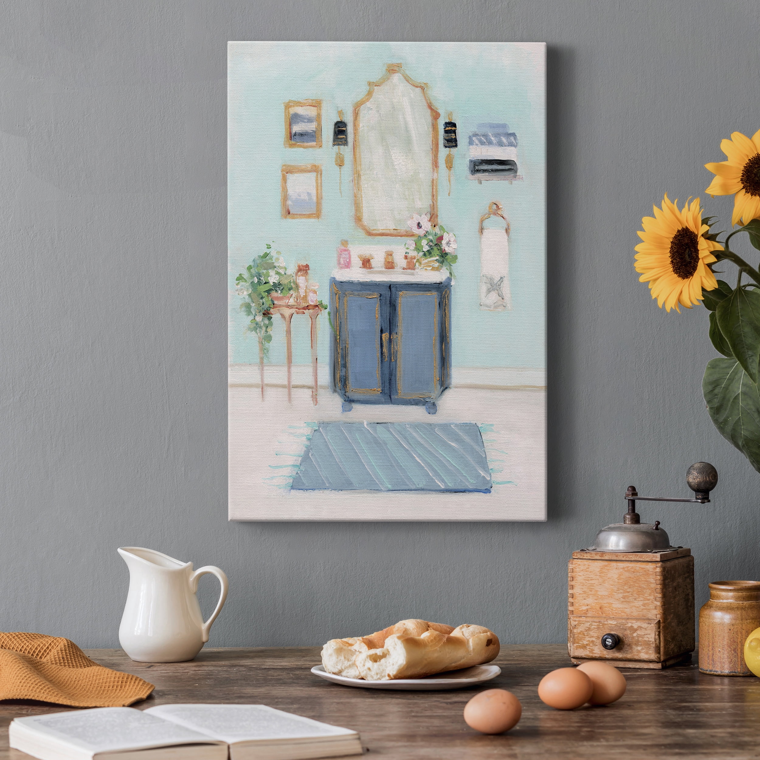 Blue Bath II Premium Gallery Wrapped Canvas - Ready to Hang - 32 x 48