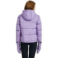 thumbnail image 3 of Orolay Women's Short Thermal Hoodie Down Jacket Puffer Coat Run Jacket with Gloves, 3 of 5