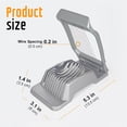 thumbnail image 5 of Egg Slicer for Hard Boiled Eggs, Stainless Steel Wire, Multipurpose Heavy Duty Aluminium Egg Cutter Dishwasher Safe for Egg, Salads & Sandwiches, Strawberries, Mushrooms & Soft Cheese, Fruit, Silver, 5 of 8