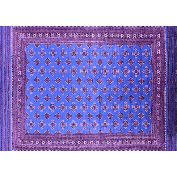 Ahgly Company Indoor Rectangle Oriental Purple Industrial Area Rugs, 5' x 7'