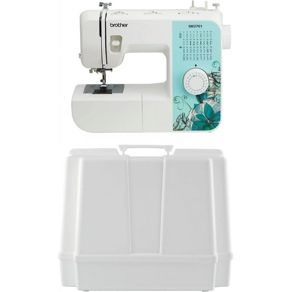 Brother SM3701 37-Stitch Free Arm Sewing Machine and 5300A Hard Case for Carrying and Storage