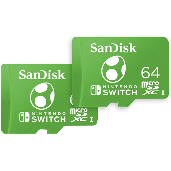 Tarjeta microSDXC SanDisk de 64 GB, paquete de 2 unidades, con licencia para Nintendo Switch