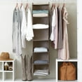 thumbnail image 3 of Household Essentials 6 Shelf Hanging Closet Organizer, Hanging Closet Shelf, Fabric Poly Linen and PEVA Shelving, 3 of 13