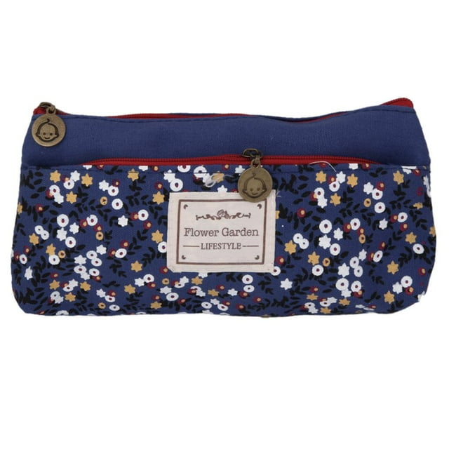 Estuche rústicas, estuche para brochas de maquillaje cosmético, monedero, azul shamjiam Caja de lápiz