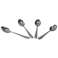thumbnail image 4 of Home Basics Hammered Stainless Steel Dinner Spoons, (Pack of 4), Silver, 4 of 5