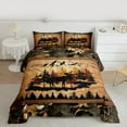 thumbnail image 3 of Homewish Wild Moose Deer Bedding Comforter Set,Rustic Plant Leaves Twin Comforter Sets,Brown Black Bedding Set For Boys Kids,Luxury Bedroom Decor Reversible,2-Piece, 3 of 9