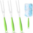 thumbnail image 1 of 3PCS Duster Refills Folding Handles Set Compatible with Swiffer Dusters,Disposable Static Dust Removal Brush Handle for Dusting Electronics,Furniture,Blinds,Ceiling Fans (3, Green), 1 of 7