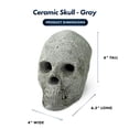 thumbnail image 3 of Hollow Ceramic Fireproof Skull, Fire Pits and Fireplaces, Gray, 1 Pack, 3 of 5