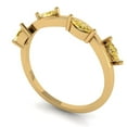 thumbnail image 2 of 0.4 ctw Wedding Band for Women - 14K Yellow Gold Natural Citrine Stackable Eternity Ring, 2 of 6