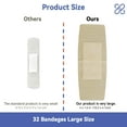 thumbnail image 2 of Painless Removal Silicone Adhesive Bandages for Sensitive Skin, Large Breathable Flexible Fabric Bandages 1.6"X4", Latex Free, Hypoallergenic, 32 Pcs, 2 of 8