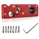 thumbnail image 1 of Juego de cepilladora de chaflán rápido para carpintería - Herramienta manual de madera - 7 cabezales de corte, cepilladora biselada de 45 grados - Rojo, 1 of 5
