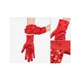 thumbnail image 3 of INSPIRE CHIC Women's Sequin Wrise Gloves Female Full Finger Sparkly Dance Sleeves for Female Party Banquet Costume Prom Dress Red, 3 of 5
