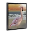thumbnail image 2 of Stupell Industries Coastal Coastal Beach Flamingo Black Floating Frame Canvas Art, 17 x 21, by Matthew Piotrowicz, 2 of 8