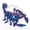 C, variant on 3D Printed Metallic Scorpion Figurine, Purple-Blue Dual Color